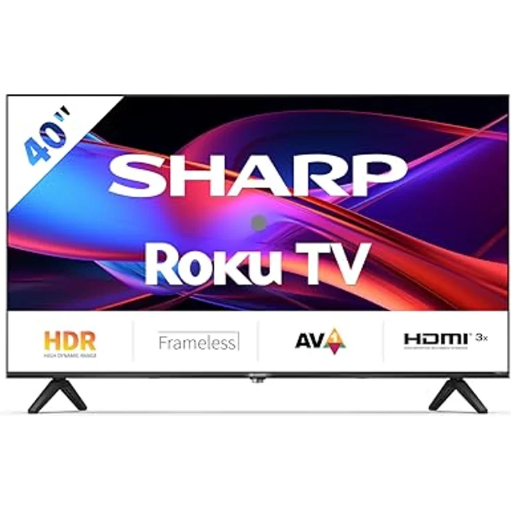 SHARP 40GD2225E, 40 Zoll Full HD Roku TV mit HDR10, 3 HDMI, WLAN, Schwarz – Bild 1