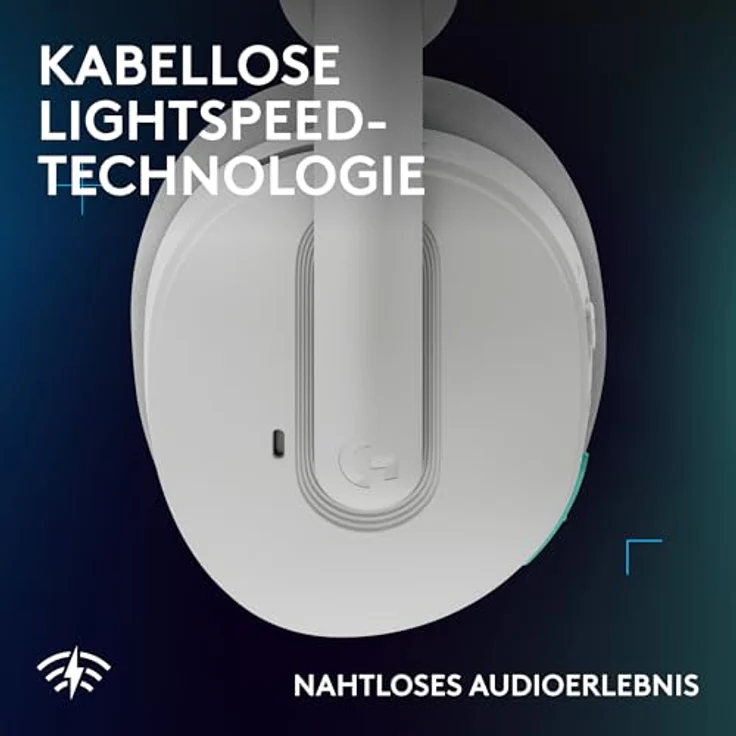 Logitech Lightspeed G325, Kabelloses Gaming Headset mit Over-Ear-Design und integriertem Mikrofon, Weiss – Bild 4