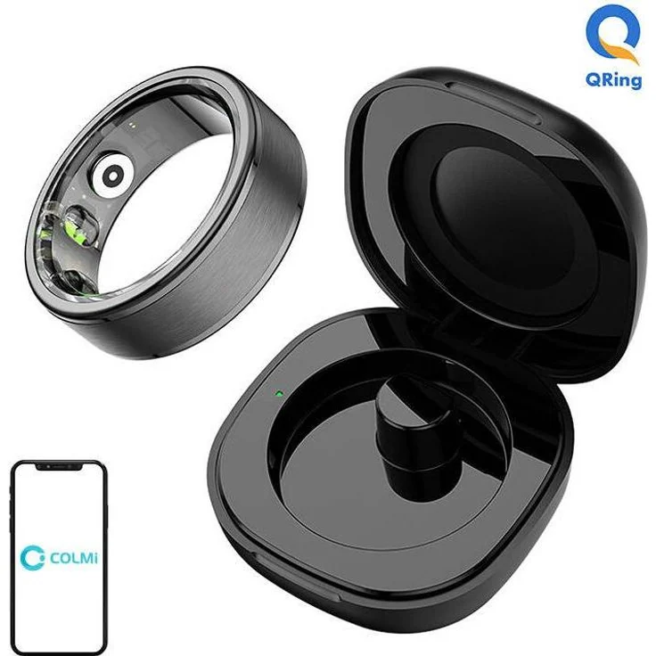 Colmi R03 Smart Ring, 5ATM wasserdicht mit 21 Sportmodi, schwarz