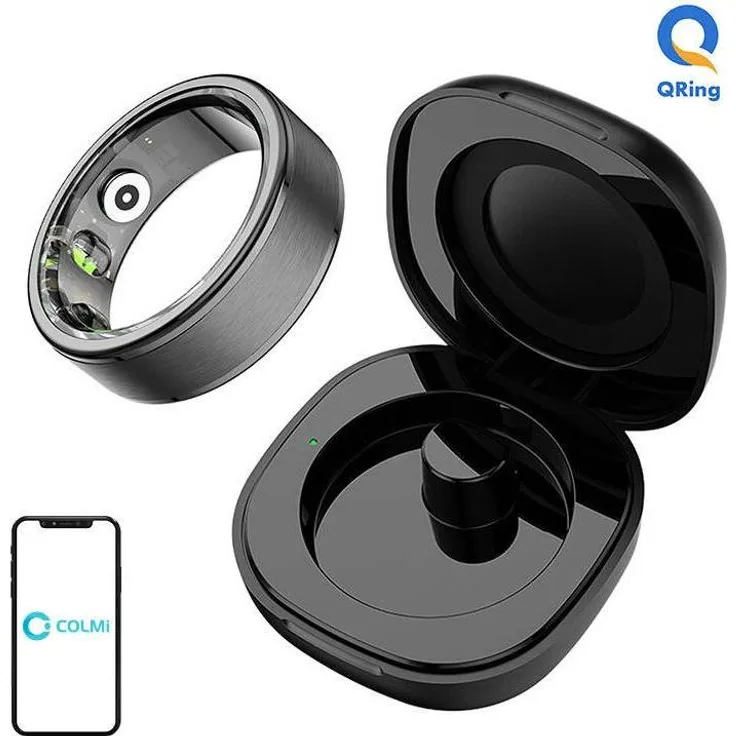 Colmi R03 Smart Ring, 5ATM wasserdicht mit 21 Sportmodi, schwarz