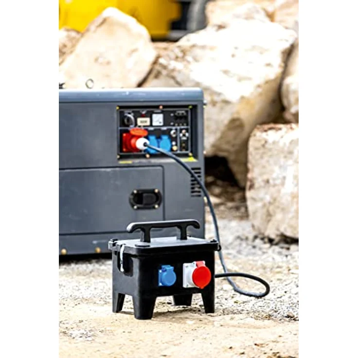 As - Schwabe, Steckdose, Mobiler Vollgummi Baustromverteiler, 400V/16A, Schwarz – Bild 6