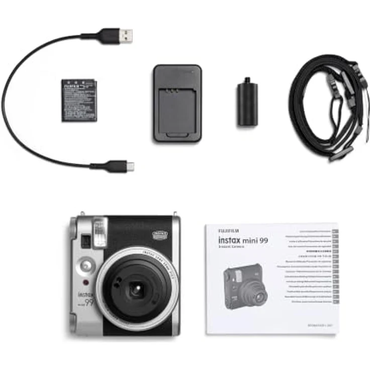 FUJIFILM instax mini 99™ Sofortbildkamera mit 6 Farbeffekten, 5 Belichtungsstufen, Selfiefunktion und Doppelbelichtung | Silber – Bild 4