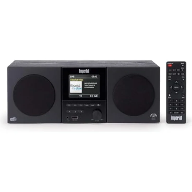Imperial DABMAN-220BK DAB+/FM Stereo Radio, Bluetooth 5.3, 60 Speicherplätze, mit Fernbedienung, Holzgehäuse, schwarz – Bild 1