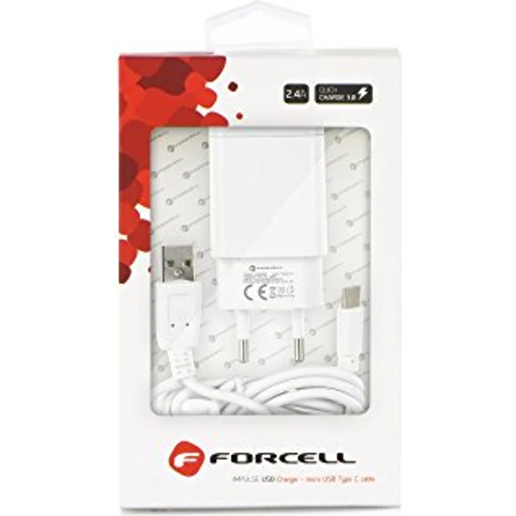 FORCELL Cargador Original Forcell Carga Rapida Tipo C 3.0 para Galaxy S8, Note 8, Huawei P10, LG G6, One Plus, Netzadapter – Bild 1