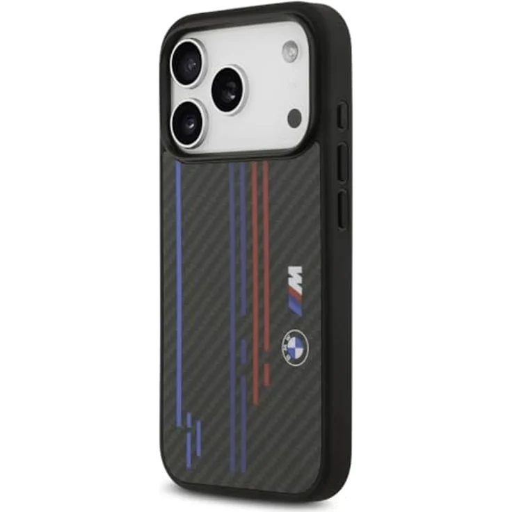CG MOBILE BMW M Kevlar-Linien & Logo, Mag Safe kompatible Schutzhülle für iPhone 17 Pro, schwarz – Bild 2