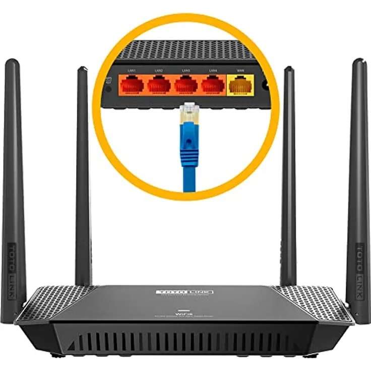 TOTOLINK Gigabit Dual Band AX1500 Router, Wi-Fi 6, bis zu 1501Mbps, Gigabit WAN und LAN Ports, problemloses Roaming - Schwarz - Preisvergleich