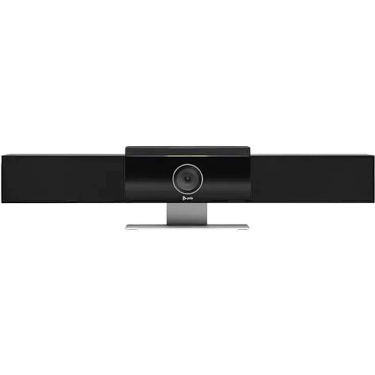Poly Studio USB-Videoleiste Zoom Certified für Microsoft Teams Schwarz - Audio- und Videoqualität für mittelgrosse Meetingräume