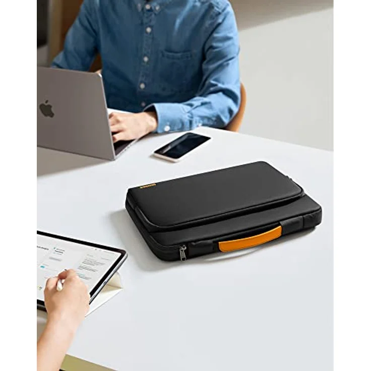 tomtoc Versatile A14 Notebooktasche für 15.4" bis 16" Laptops, Schwarz, mit zusätzlichem Fach und Corner Armor Schutz – Bild 9