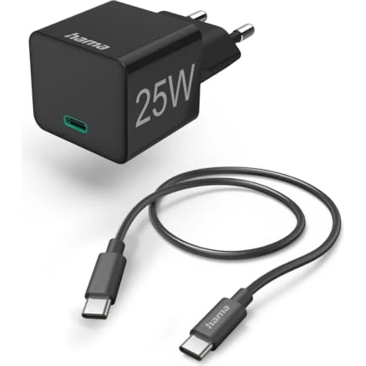 Hama 201623 Schnellladegerät mit 1,5 m Ladekabel USB-C 25 Watt Smartphone Tablet – Bild 2