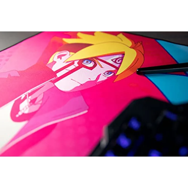 Konix Boruto (XXL), Mausmatte in Mehrfarbig, glatte Mikrofaserstruktur, anti-rutsch Unterfläche, 90 x 46 cm – Bild 6