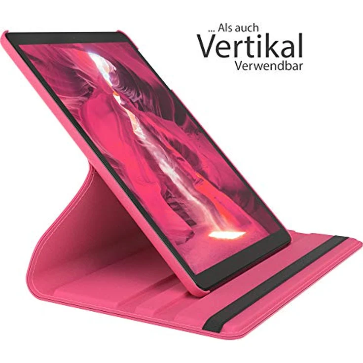 EAZY CASE - Tablet Hülle kompatibel mit Samsung Galaxy Tab 10.1 (2019) - intelligent Abdeckung Schlafen/Wachen, Smart Case Cover, stabile Rückseitenschale in Unifarben Pink – Bild 4