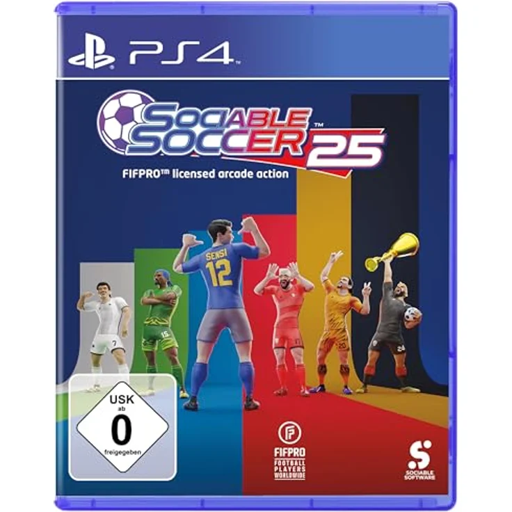 Contact Sales Ltd. Sociable Soccer 25, PS4-Spiel mit schnellem Arcade-Gameplay, 13.000 FIFPRO-lizenzierten Spielern und 1.400 Teams weltweit – Bild 1