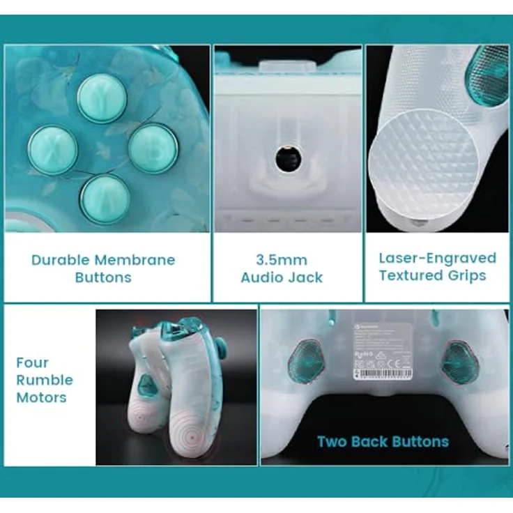 Gamesir G7 Pro, kabelgebundener Gaming Controller für Xbox Series X, floral mit RGB-Beleuchtung, Anti-Drift Analogsticks und erweiterte Mapping-Optionen – Bild 8