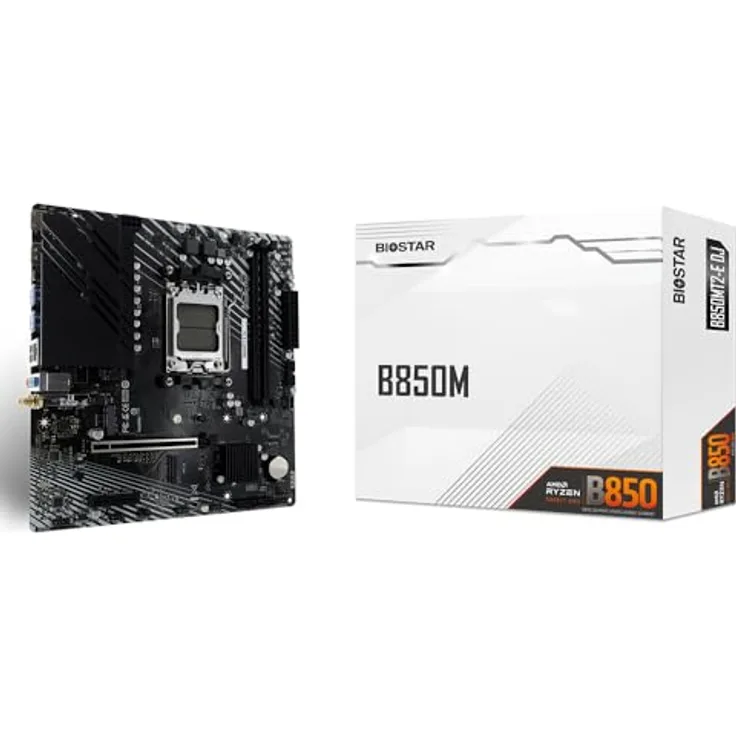 Biostar B850MT2-E DJ (AM5), Micro ATX Mainboard mit AMD B650 Chipsatz und bis zu 128 GB RAM Speicher