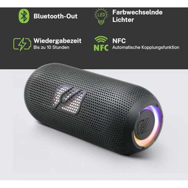MUSE M790BT Tragbarer Bluetooth-Lautsprecher, spritzwassergeschützt, 60 W, mit Freisprecheinrichtung, weiß – Bild 4