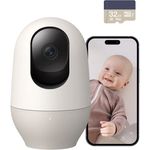 [Exklusiv bei Amazon] Nooie Babyphone mit Micro-SD-Karte, WLAN-Haustierkamera für den Innenbereich, kabellose 360-Grad-IP-Kamera, 1080P, Bewegungsverfolgung, Super-IR-Nachtsicht, mit Alexa