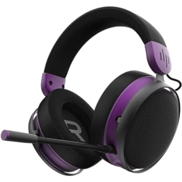 Dark Project Dpp Sono Wless Black, Kabelloses und kabelgebundenes Gaming Headset mit 53 mm Treiber, Schwarz, Violett – Bild 1
