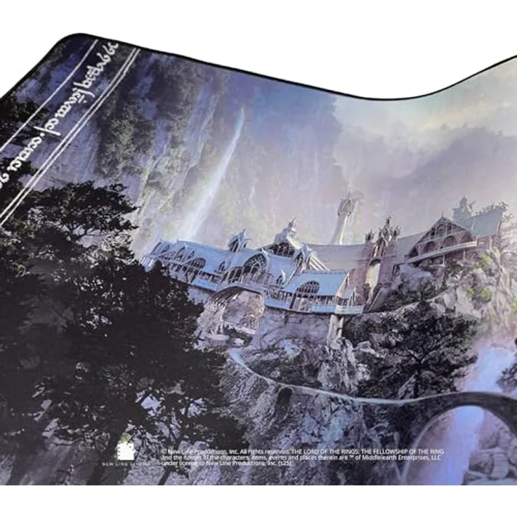 Lexip XXL-Mauspad Der Herr der Ringe Rivendell Edition, Neopren, 90 x 40 cm, mikrotexturierte Oberfläche, Karte von Mittelerde – Bild 3