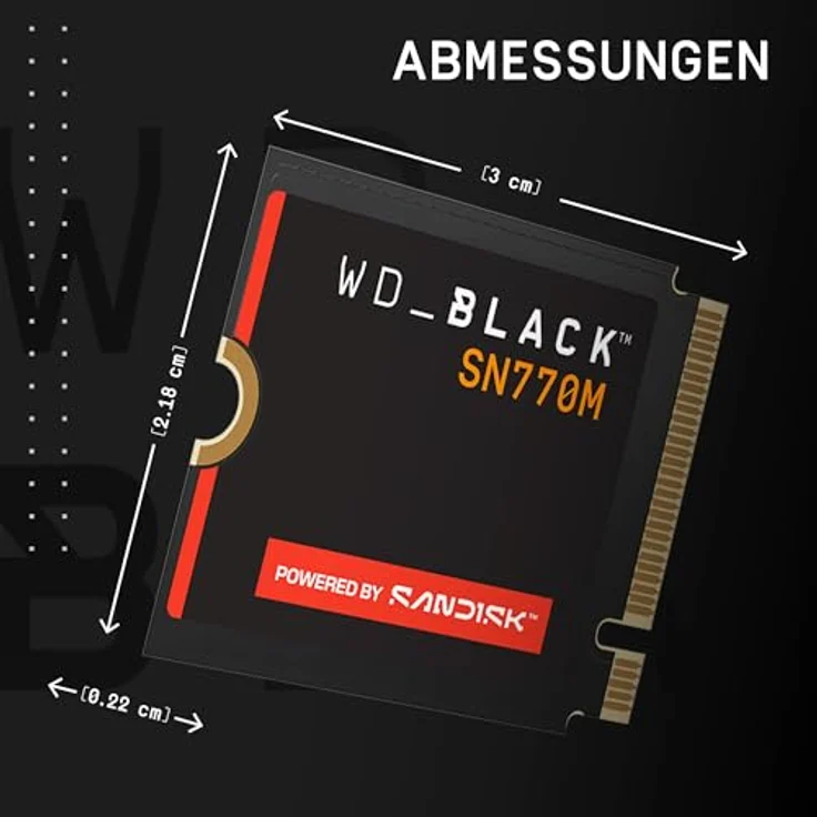 WD_Black SN770M interne SSD (2 TB) 5150 MB/S Lesegeschwindigkeit, 4850 MB/S Schreibgeschwindigkeit, M.2 2230 NVMe - Preisvergleich – Bild 5