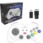 retro-bit SEGA Saturn PRO Controller - Wireless, Hall-Effekt-Analogsticks, 4 Schultertasten, USB-C, Weiss