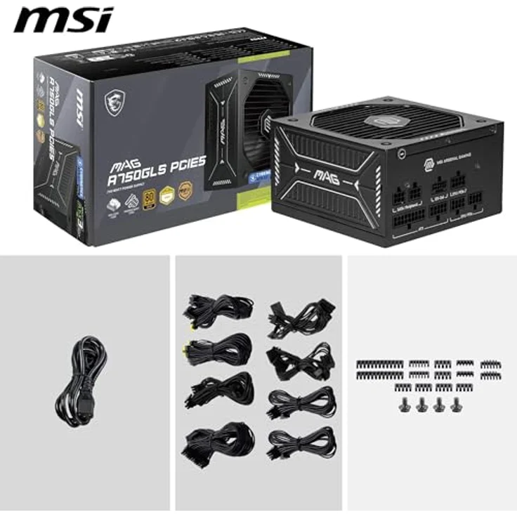MSI MAG A750GLS, PCIE5 Netzteil 750W für leistungsstarke PCs – Bild 7
