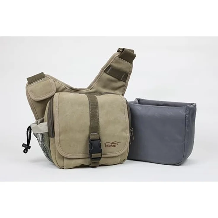 Kalahari K-51 Kikao Canvas Fototasche Khaki – Bild 6