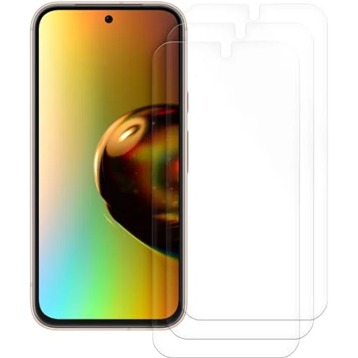 kwmobile Displayschutzfolie für Google Pixel 8a, 3er Set in transparent - kratzfest und ultraklar – Bild 4
