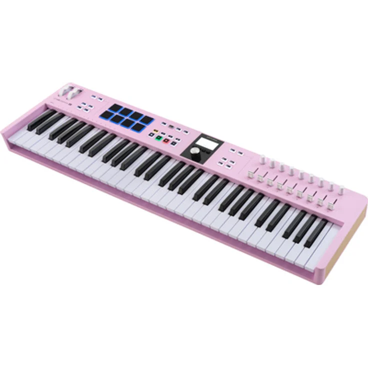Arturia KeyLab Essential 61 MK3, USB-Midi-Keyboard mit 61 anschlagdynamischen Tasten, integrierten Kreativwerkzeugen, Rosenquarz