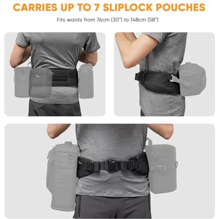 Lowepro ProTactic III Zubehörgürtel, kompatibel mit ProTactic-Kamerarucksack 350/450 III, Modulares System, Sliplock-Verbindung, Hüftgurt, grün – Bild 2