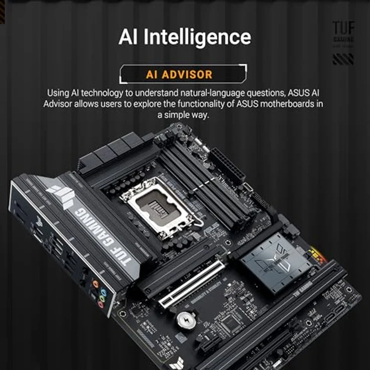 ASUS TUF Gaming B860-PLUS WiFi Mainboard ATX, DDR5 Speicher, PCIe 5.0, 2X PCIe 4.0 M.2, WiFi 7, Aura Sync – Bild 2