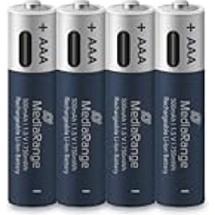 MediaRange USB-Akkus Li-Ion Micro AAA 500 mAh mit Ladekabel, 4 St. – Bild 1