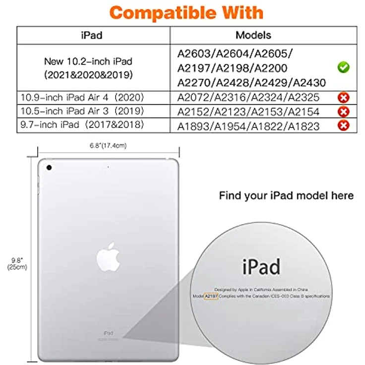 MoKo Dünne TPU Hülle für Neu iPad 10.2 2019, Smart Case Schutzhülle mit weicher Transluzent Rückseite Backcover Auto Schlaf/Wach Funktion für iPad 7. Gen 10.2'' 2019 Tablet - Rose Gold – Bild 2