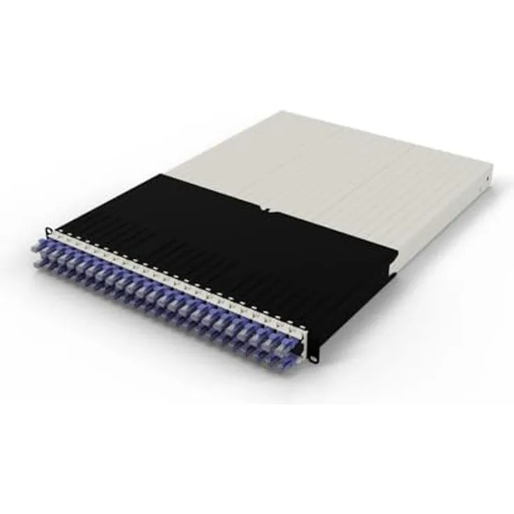 PATCHBOX ONE 30 RU Cat.6a Patchpanel mit 24 Anschlüssen, einziehbarem Kabelmanagementsystem und 10 GB flachen Kabeln für 48,3 cm Racks, UTP, 5 Jahre Garantie