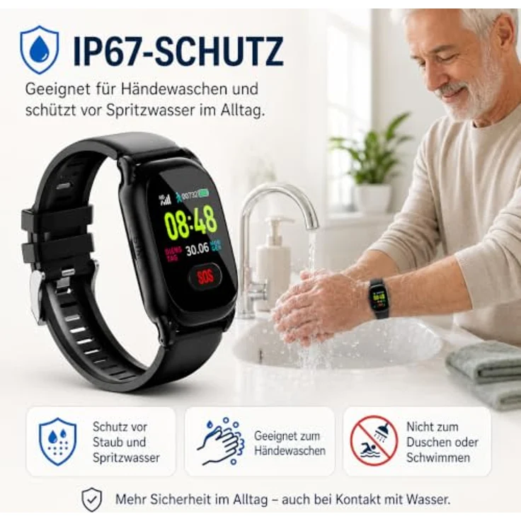 NikuTRAX GPS-Notrufuhr NC88S, 4G mit Sturzerkennung und Vitalwertmessung – Bild 6
