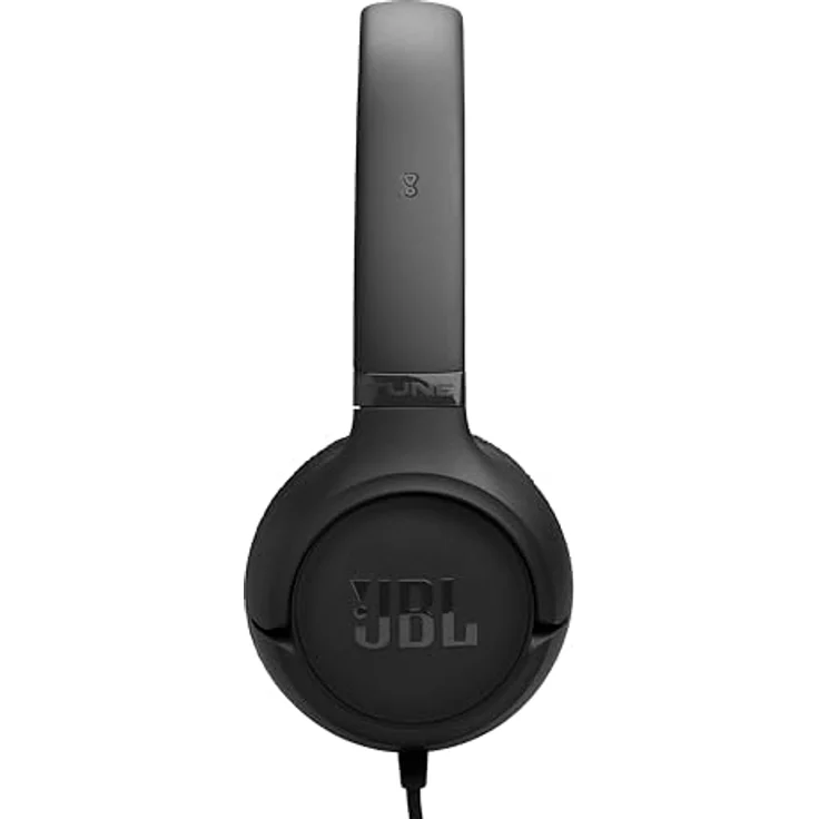 JBL Tune 530, kabelgebundene On-Ear-Kopfhörer mit Mikrofon, JBL Pure Bass Sound, EQ-Presets, faltbares Design, kabelsalatfreies Kabel, Schwarz – Bild 3