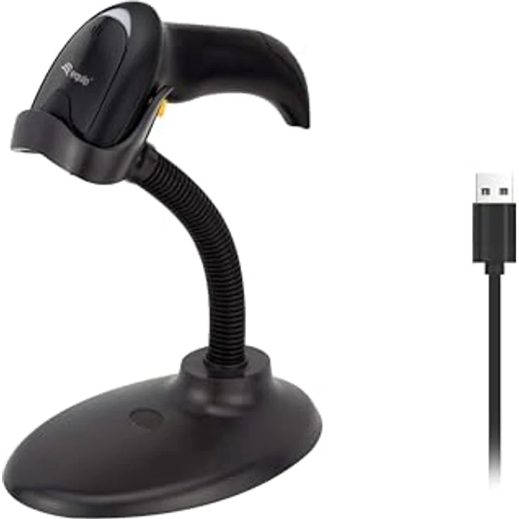 equip Barcode Handscanner Laser Kabel USB, Barcode-Scanner, Schwarz – Bild 4
