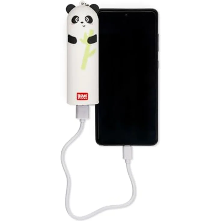 Legami My Super Power Panda Powerbank, 4800 mAh, tragbare Powerbank für Smartphones und Tablets mit Typ-C Anschluss, Kabel inklusive – Bild 2
