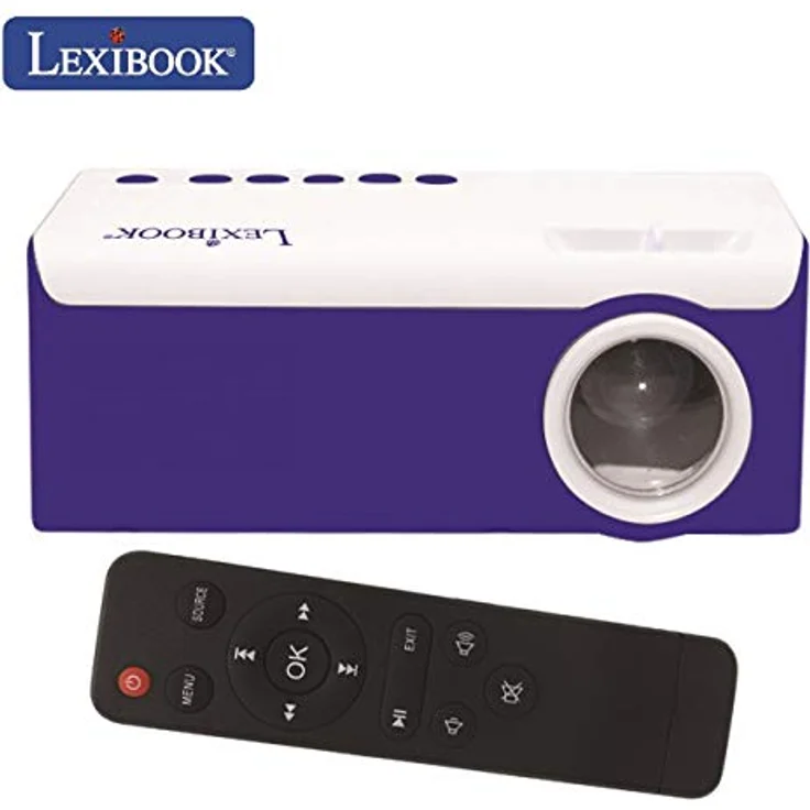Lexibook PRJ150 Mini HD Videoprojektor, Heimkino, HDMI/USB/AV/Micro SD-Konnektivität, blau/weiß – Bild 2
