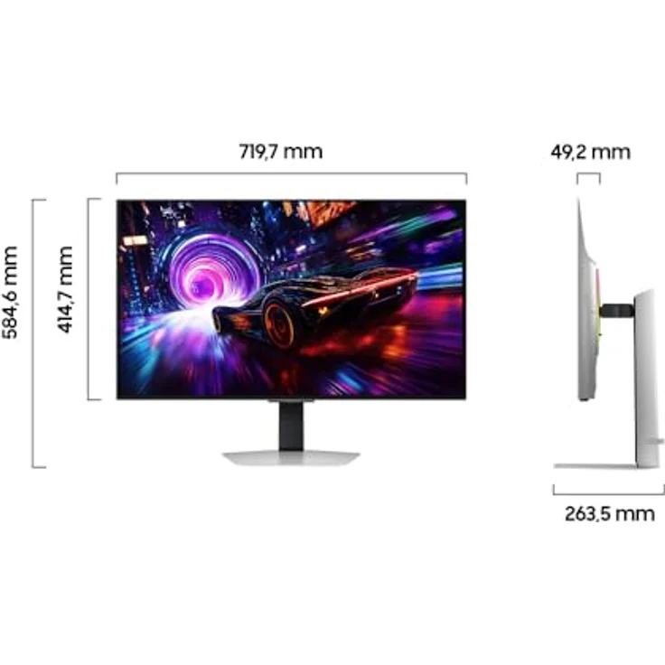 Samsung Odyssey OLED G81SF, 32 Zoll Gaming Monitor, 4K QD-OLED, 240 Hz, 0,03 ms, AMD FreeSync Premium Pro, Glare Free, LS32FG814SUXEN – Bild 2