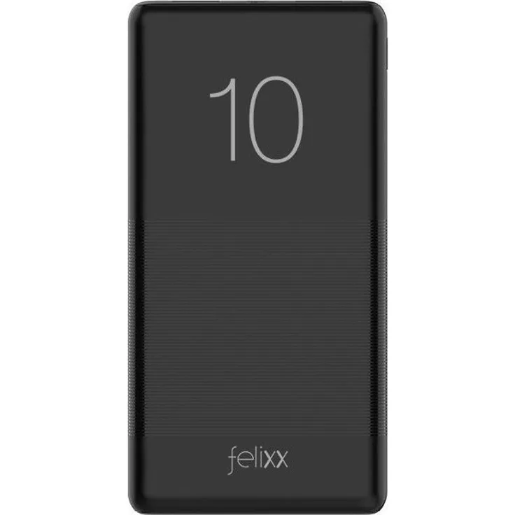 Felixx Pro-10, 10.000-mAh-Akkukapazität Powerbank, schlicht und kompakt, inklusive Micro-USB Kabel, 2x USB-A Anschlüsse