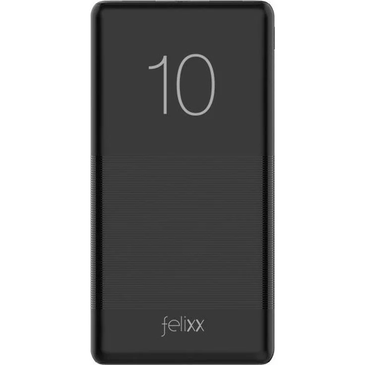 Felixx Pro-10, 10.000-mAh-Akkukapazität Powerbank, schlicht und kompakt, inklusive Micro-USB Kabel, 2x USB-A Anschlüsse – Bild 1