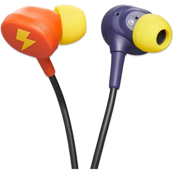 PowerA NSW Wired Earbuds - Pokémon Pikachu Blossom, In-Ear Kopfhörer mit 8-mm-Treibern und Inline-Mikrofon, Kabelgebunden, Mehrfarbig