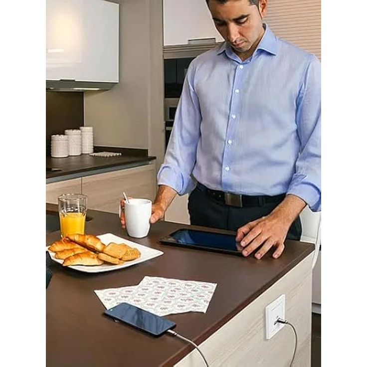 Merten MEG4366-0120 USB-Ladeeinsatz Typ A+C, 45 W Power-Delivery, Überlast- und Temperaturschutz, einfache Installation – Bild 5