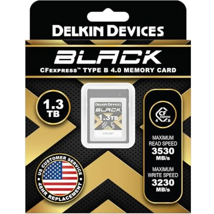 Delkin Devices CFexpress 4.0 Typ B 1,3 TB Speicherkarte, Schwarz, bis zu 3530 MB/s Lesen – Bild 2