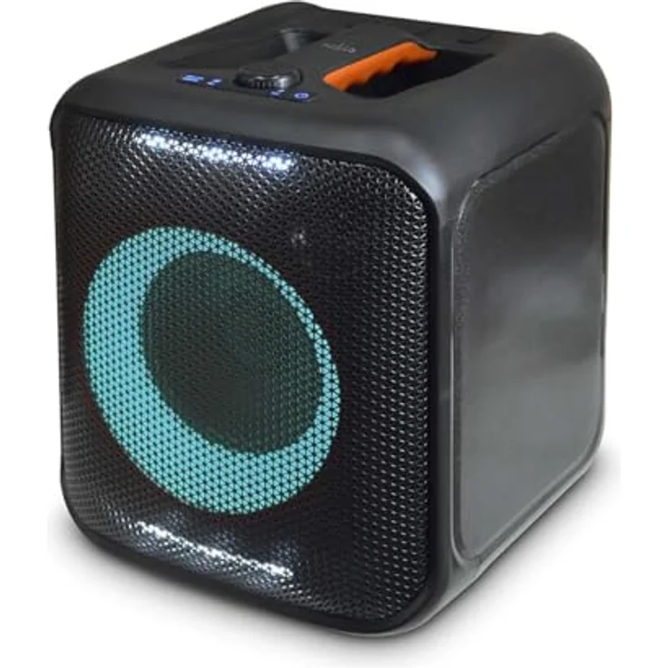 Nedis Bluetooth-Party-Lautsprecher - max. Batteriespielzeit: 5 Std - 150 W - Tragegriff - Partylicht - Verknüpfbar - Equalizer - Orange/Schwarz – Bild 1