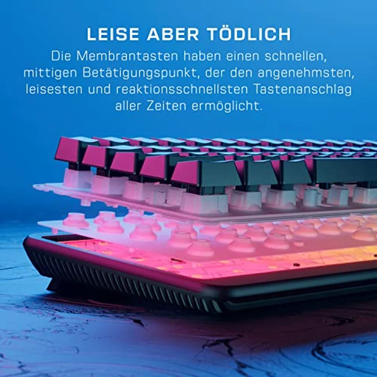 Roccat Magma Mini - RGB-Gaming-Tastatur in 60 Prozent Größe mit 5 programmierbaren Beleuchtungszonen, Tasten-Switches mit Membran, programmierbaren Zweitfunktionen, Anti-Ghosting, Spritzschutz – Bild 4