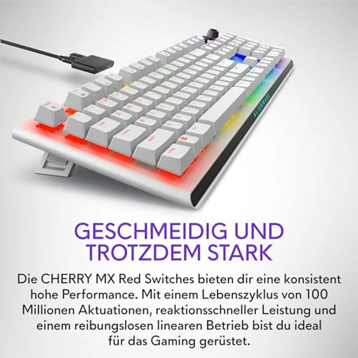 Alienware Tri-Mode kabellose Gaming Tastatur - AW920K (Lunar Light) mit CHERRY MX Red Switches – Bild 3