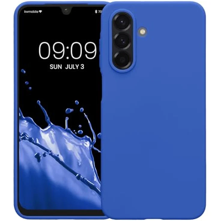kwmobile Hülle kompatibel mit Samsung Galaxy A26 5G - weiches TPU Silikon Case für kabelloses Laden, Baltik Blau – Bild 5