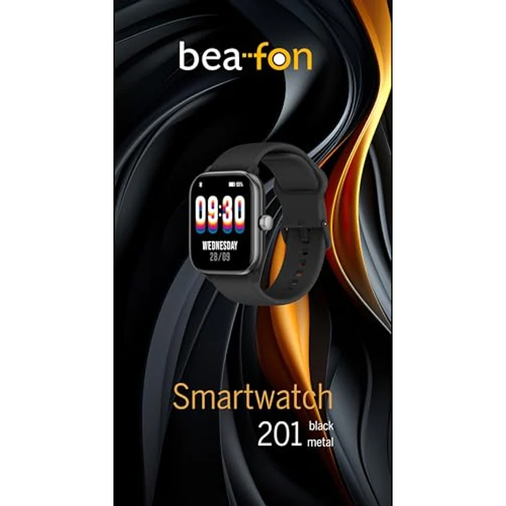 Beafon Watch 201, Black Silver Smartwatch mit Telefon-Funktion und Schrittzähler – Bild 7