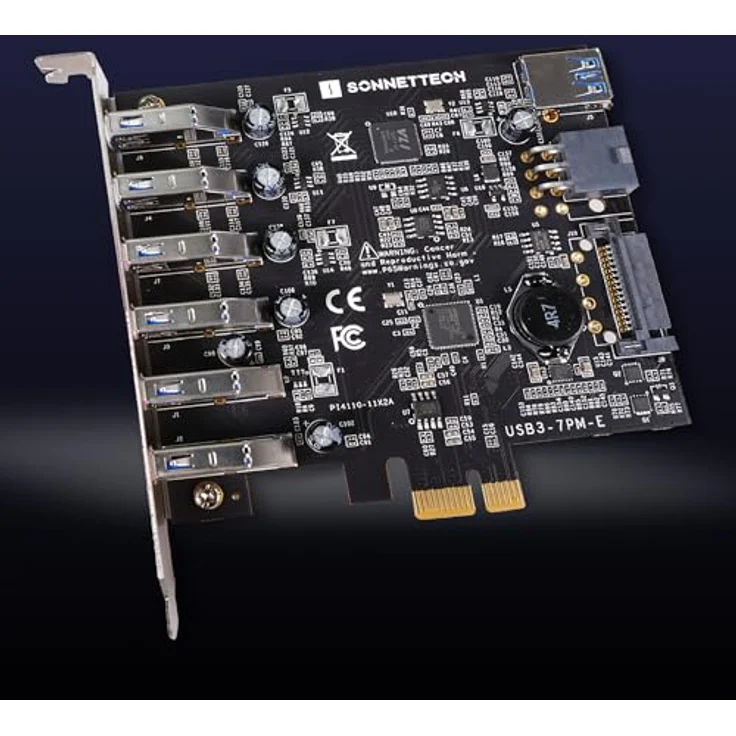 SoNNeT Allegro 7-Port USB 3.2 Gen 1 Typ A PCIe Karte, mit 5Gbps Anschlüssen und Überstromsicherung für Mac, Windows und Linux – Bild 5